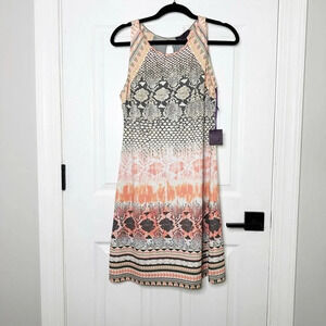 HALE BOB Size S Sleeveless Snakeskin Stretch Multicolor Knee Length Dress‎